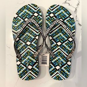 Vera Bradley Flip Flops in Rain Forest